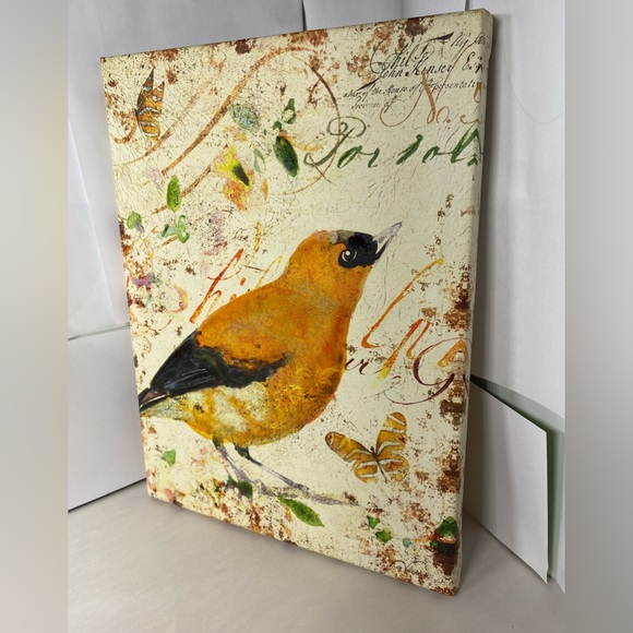 Art Color Bird On Stretched Canvas Outer Dimensions12in x 16in Home Decor Nature - Picture 2 of 12